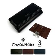 【全3色】DAVID HICKS(デービッド ヒックス)カラーステッチ リアルレザー キーケース 鍵入れ