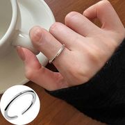 シンプルシルバー指輪 ダイヤ 質素 シルバーアクセサリー アレルギー対応 調整可能 おしゃれ 上品
