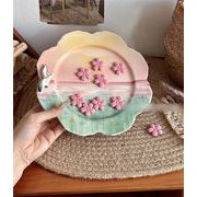 安いのに高く見える 早い者勝ち 立体レリーフ 鴎 手作り油絵 陶磁器平皿 8.2/9.2インチ 癒し系 お菓子皿