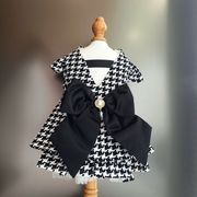 春夏犬用ドレスカーディガン｜千鳥格子チュールスカート付き（ビション・ポメラニアン向け小型犬服）直送