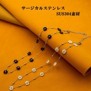 基礎金具/サージカルステンレスネックレス（完成品）/フラワー/金属アレルギー対応/最安値保証＆当日出荷