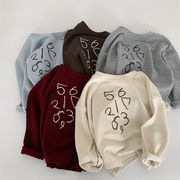 ins 春新作　子供服　ユニセックス　長袖　Tシャツ　キッズ　カジュアル　トップス　トレーナー　5色