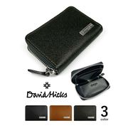 【全3色】DAVID HICKS(デービッド ヒックス)サフィアーノ加工 本革 ラウンドファスナーマルチ小銭入れ