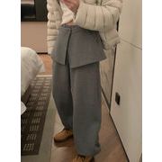 今季マストバイ   気質   おしゃれ    韓国風   ネウォーム  加厚   ワイドレッグ