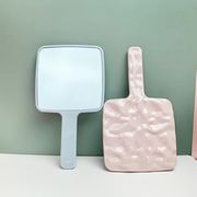 化粧鏡 手鏡 携帯 ポーチミラー 持ち運び便利  4色