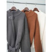 オシャレハーフハイネックニットトップス　チュールスカートレディース　3色