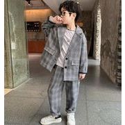 2025新作 　キッズ服　 コート+ロングパンツ　ズボン　スーツセットアップ★120－170CM　２色
