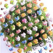 手帳素材装飾　3D　貼り付けパーツぷくぷく立体シール　携帯装飾品　エポキシステッカー