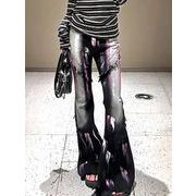 【予約226887】大きいサイズ秋冬 韓国 カレッジ風 新しいデザイン カジュアル デニム パンツ S ~LL