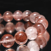 ブレス　マニカラン水晶＜ヒマラヤ産＞　AAランク　赤　丸約10mm