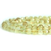 シトリン【ダイヤカット】8mm【天然石 ビーズ パワーストーン】