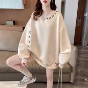 2026年新作 韓国風スウェット 春秋 女の子用　ゆったり　カジュアル　クルーネック 長袖トップス