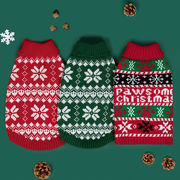 秋冬新作 クリスマス 犬服  ワンちゃん服  セーター ニット   猫　ネコ 猫服 ペット 犬  犬猫雑貨(S-XXL)