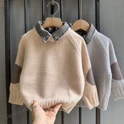 2026 新作 韓国子供服 ベビー服  キッズ男の子  ニットトップス  2色  100cm-150cm