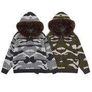 メンズ 迷彩柄 ニットカーディガン 男女兼用 ストリート系 アウター  秋冬 2025新作★全2色