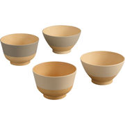 やさしい彩り　飯椀・汁椀ペアセット　あま色／きなり色