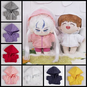 20cmドール服／15cm対応 在庫あり ジップアップ パーカー 10cm綿花ドール服 多色展開