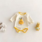 2026春秋子供服 シンプル 可愛い ロンパース 連体服 韓国風 防寒 温かい ベビー服 キッズ服 [66~90cm]