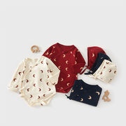 2026春※長袖ロンパース 帽子付き 三角ロンパース 男女兼用