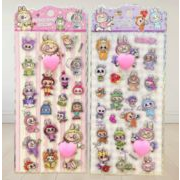 ぷくぷくシール ぷっくりシール 3Dステッカー 立体ステッカー エポキシステッカー　ヌイグルミ