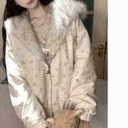 中綿コート レディース 猫耳 ファー フード付き 防寒 可愛い 暖かい 冬 アウター