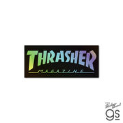 THRASHER ホログラムステッカー HOMETOWN LOGO BK スラッシャー ロゴ スケボー スーツケース グッズ THR017