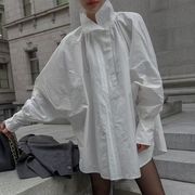 2026年INS 春新作  気質   おしゃれ    スタンドカラー  カジュアル  ブラウス   トップス