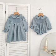 2026春※ワンピース ロンパース ギャザー長袖 ベビー プリンセスドレス 女の子