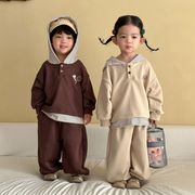 2026年春・秋新作 男女スポーツセット 子供服  ベビーカジュアルスウェットシャツ 2点セット