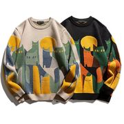 2026春秋メンズ服 シンプル おしゃれ ニットセーター 韓国風 トップス 防寒 温かい 2色展開[M~3XL]