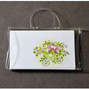 メッセージカード （春01）10絵柄10枚　透明ピローケース入り・純日本製