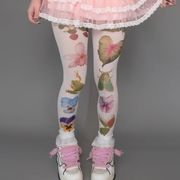 2026春秋新作 ボトムス 女 Y2K レディース  プリント レギンス 靴下 ストッキング パンスト