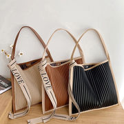 【日本倉庫即納】 プリーツ トートバッグ エコレザー 韓国