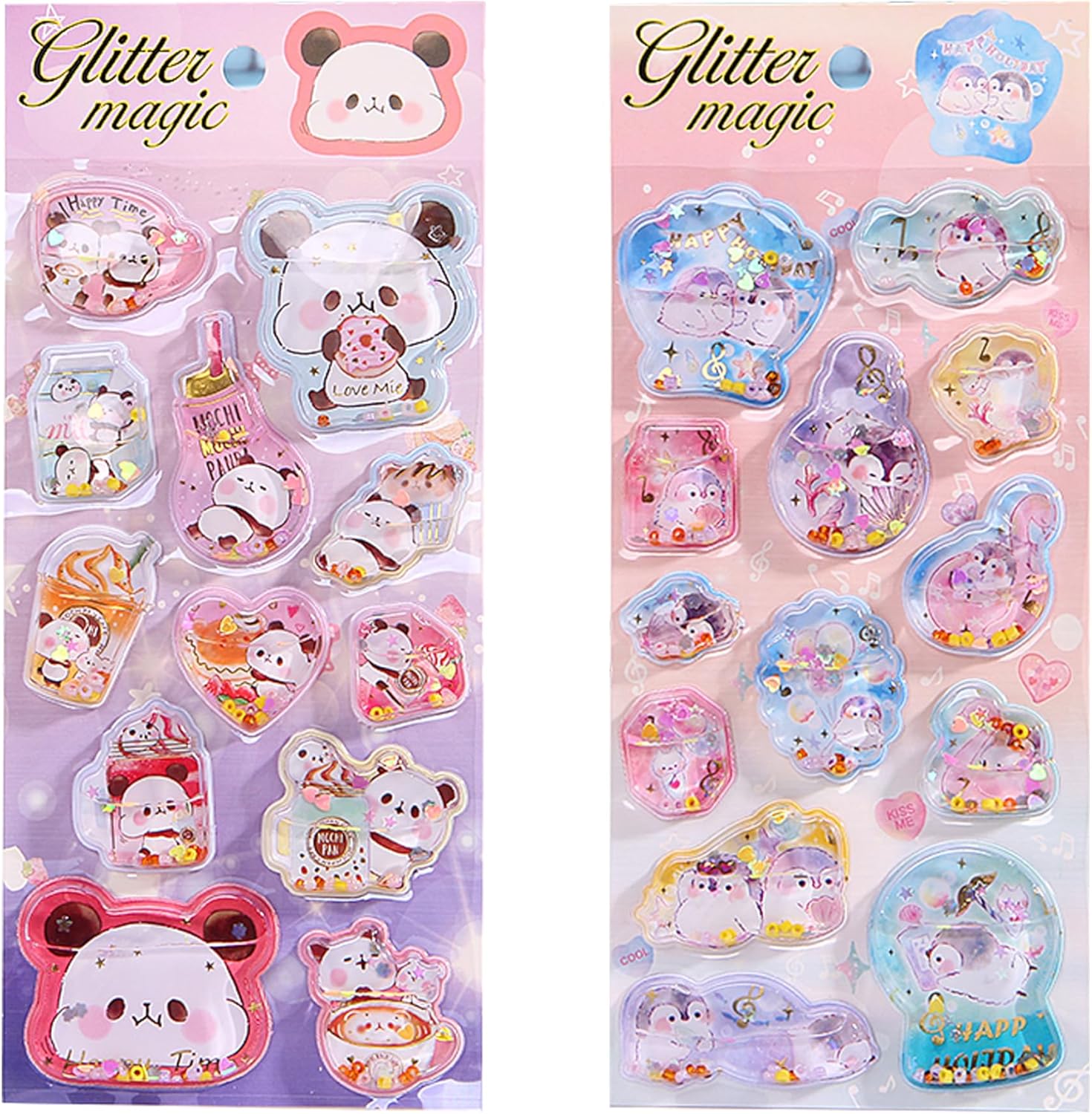 水入りシール実店舗品質 ウォーターシール ぷっくり ぷくぷくシール 3D 立体 カプセル