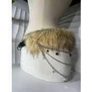 ベルト　ファーベルト/フェイクファーウエストバンドk000264K