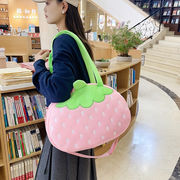 ショルダーバッグ イチゴ型 ぬいぐるみ 巾着 可愛い 森ガール