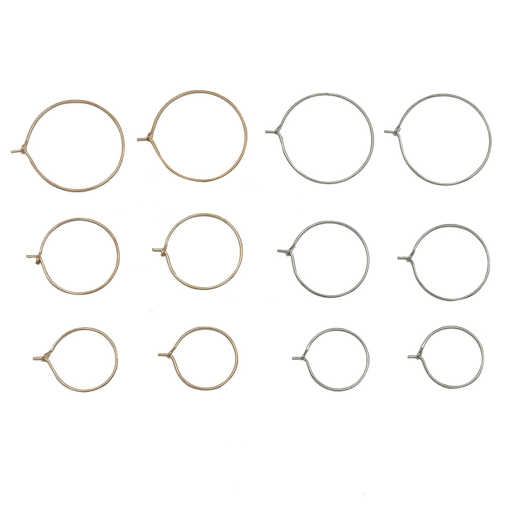 ピアス パーツ 金 ピアス金具 フープ式 ラウンド フープピアスパーツ アクセサリーパーツ 銀 ハンドメイド