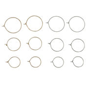 ピアス パーツ 金 ピアス金具 フープ式 ラウンド フープピアスパーツ アクセサリーパーツ 銀 ハンドメイド