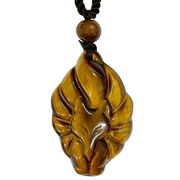 九尾 タイガーアイ ネックレス タイガーアイネックレス ペンダント パワーストーン 石 イエロー 虎目石