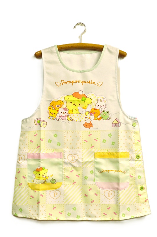 【即納】ポムポムプリンベビーエンジェルキッチン　レディースエプロン 保育士 介護士