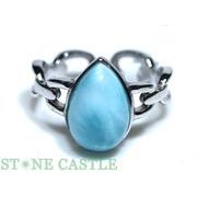 ☆一点物☆【リング】ラリマー (5A) しずく型 No.07