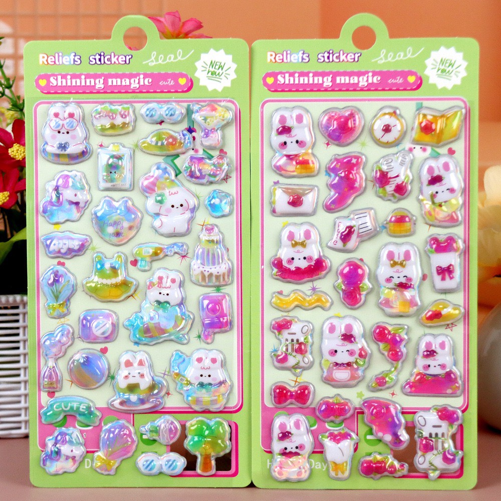 3Dステッカー 手作りDIY 子供おもちゃ 可愛いシール 立体ステッカー 粘着シールLF