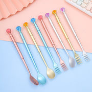 ゲルインクボールペン スプーン フォーク カトラリー ラインストーン おもしろ文具 ユニーク 食器
