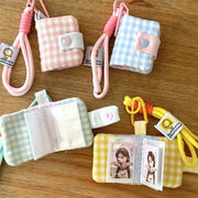 生地シール帳　  チェック柄　ミニアルバム   キーホルダー   通常タイプリフィル10枚