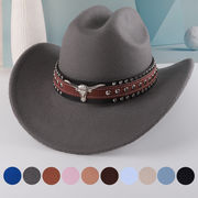 丸いスタッドが付いた　カウボーイハットD00001