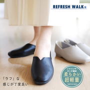 【2026年春新作】REFRESH WALK フラットシューズ Vカット カッター バレエ ルーズ 軽い 柔らかい 2WAY