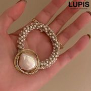 ヘアアクセサリー ヘアゴム パール ニュアンス 変形 オーロラ 華やか エレガント 上品 女っぽ まとめ髪