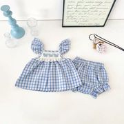 新作キッズシャツ 女の子ズボン 子供ハーフパンツ 2点セット 韓国風子供服LF
