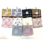 【年間売れ筋】綿100%　ハンガー付　ミニタオルハンカチ（25×25）