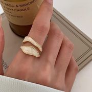 【高粗利・小ロットOK】ジオメトリック2重すかしリングエナメル個性的
